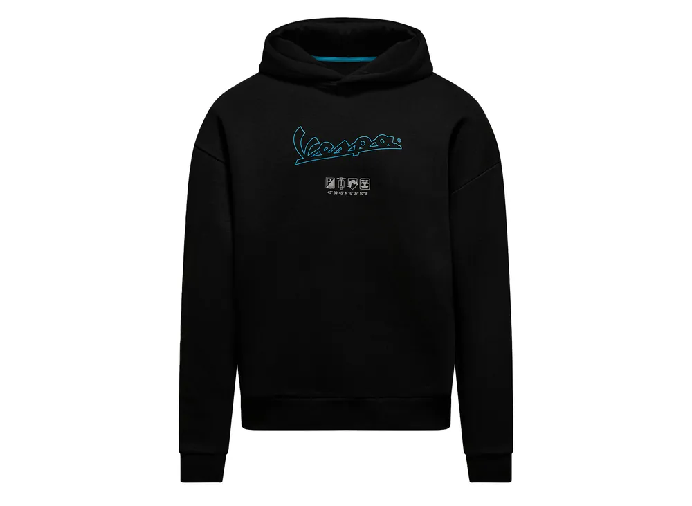 Expédition Rapide Vespa Hoodie schwarz DEC-Kollektion XS