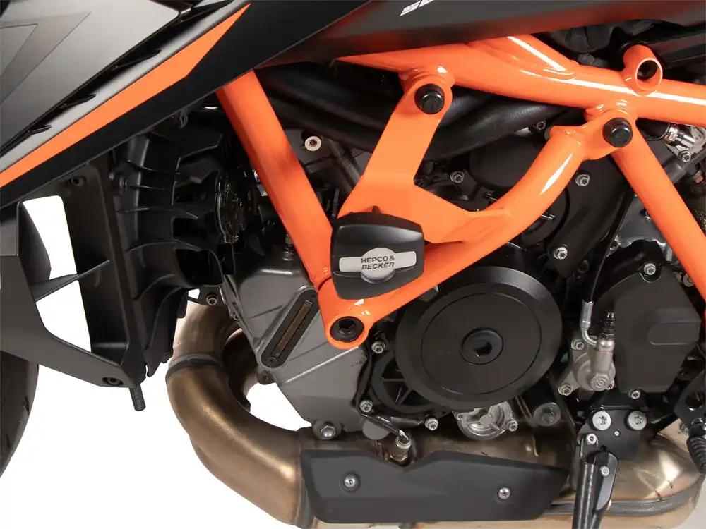 Arceau de protection moteur avec protectionpad orange pour KTM 1390 Super Duke R / EVO (24-) Vente Directe