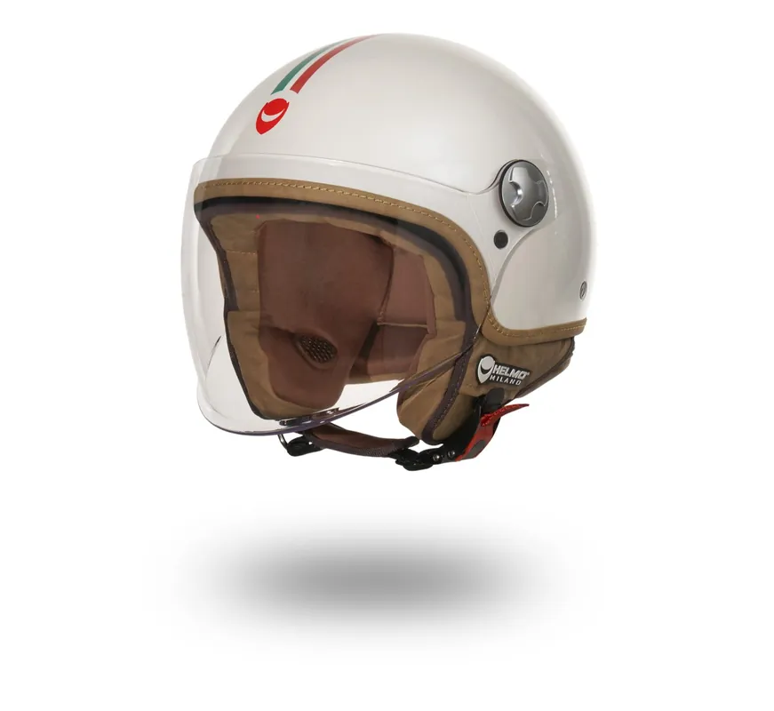 Commander Vite Helmo Milano Demi Jet Veloce blanc brillant XS