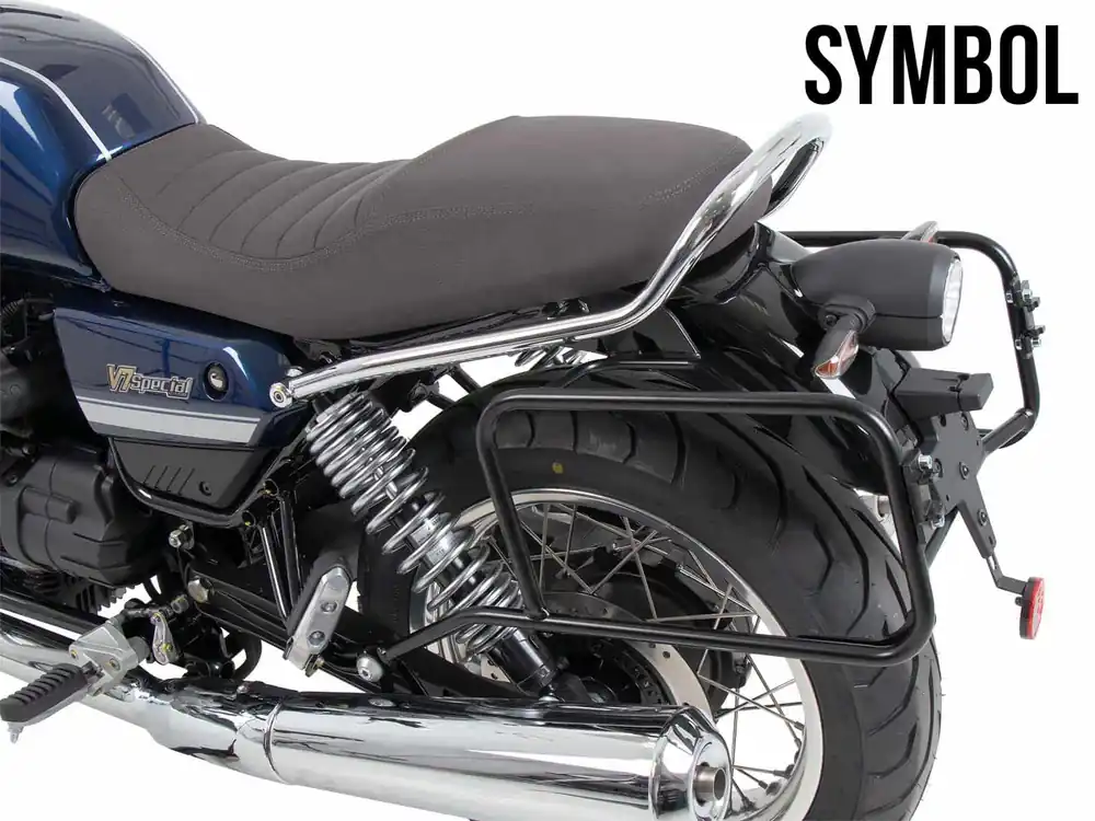 Vente Flash Supports de valises latérales fixes chromés pour Moto Guzzi V7 Spécial/Stone/Centenario (21-24) d&rsquo;origine