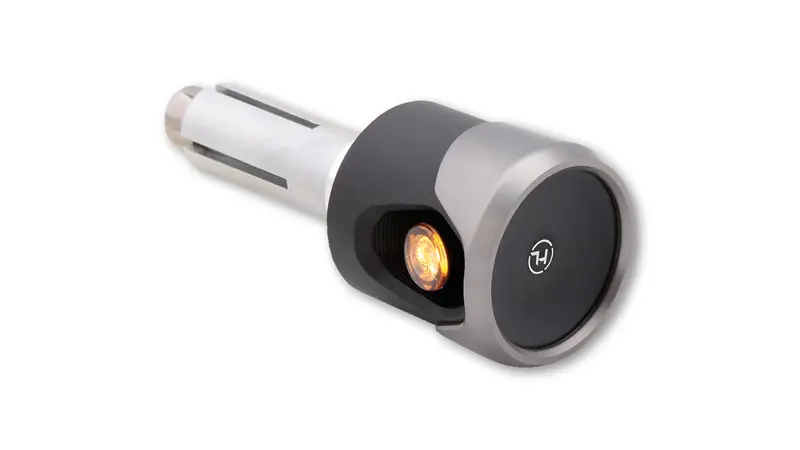 Offre Du Jour HIGHSIDER Pro Akron-Flash LED Bar End Indicator Boîtier noir-titane / Lentille orange (paire), Avant
