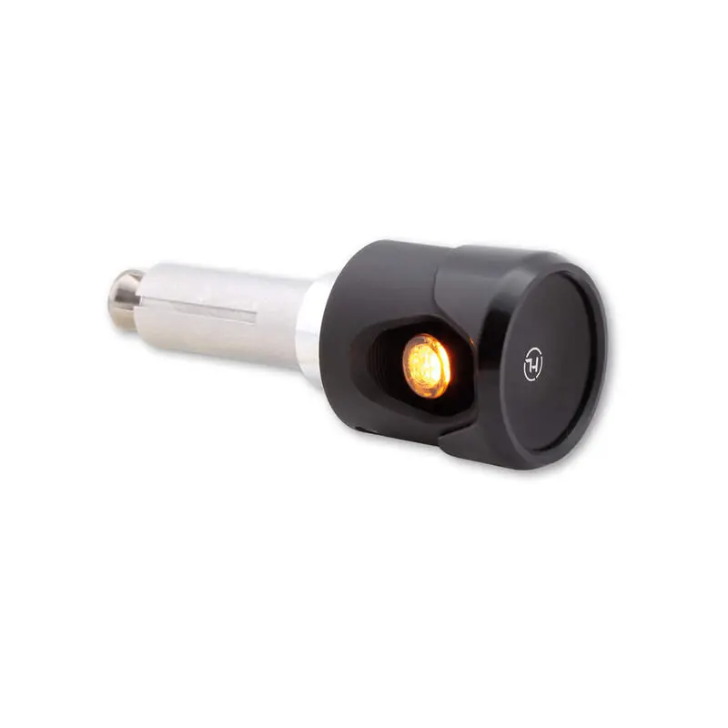 HIGHSIDER Pro Akron-Flash LED Bar End Indicator Boîtier noir / Lentille orange (paire), Avant Jusqu&rsquo;à Épuisement Des Stocks