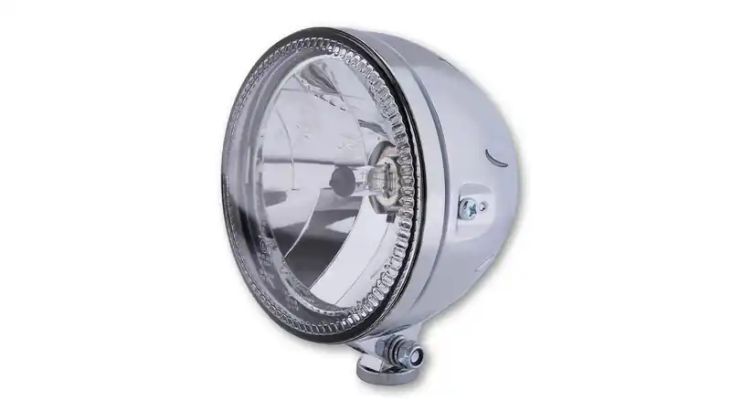 HIGHSIDER pro 5 3/4 pouces phare principal Skyline H4 chrome anneau de feu de position LED, E-approuvé (1pc) Solde