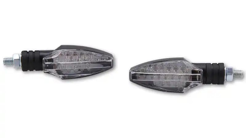 HIGHSIDER Smart Como LED Clignotants boîtier noir / lentille claire (paire), avant & arrière Satisfait Ou Remboursé