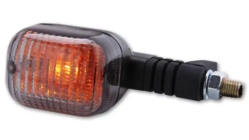 Top Vente HIGHSIDER Smart Duc-Style Clignotants Boîtier noir / Lentille gris fumée (pièce), Avant droit