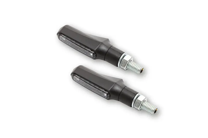 HIGHSIDER Smart Shorty-Fin LED 3in1 Combinaison de clignotants et de feux arrière Boîtier noir / Lentille gris fumée Satisfait Ou Remboursé