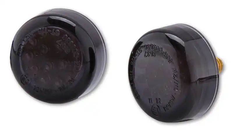 Meilleur Choix HIGHSIDER Smart Micro Disc LED clignotants corps noir / lentille gris fumée (paire), avant & arrière