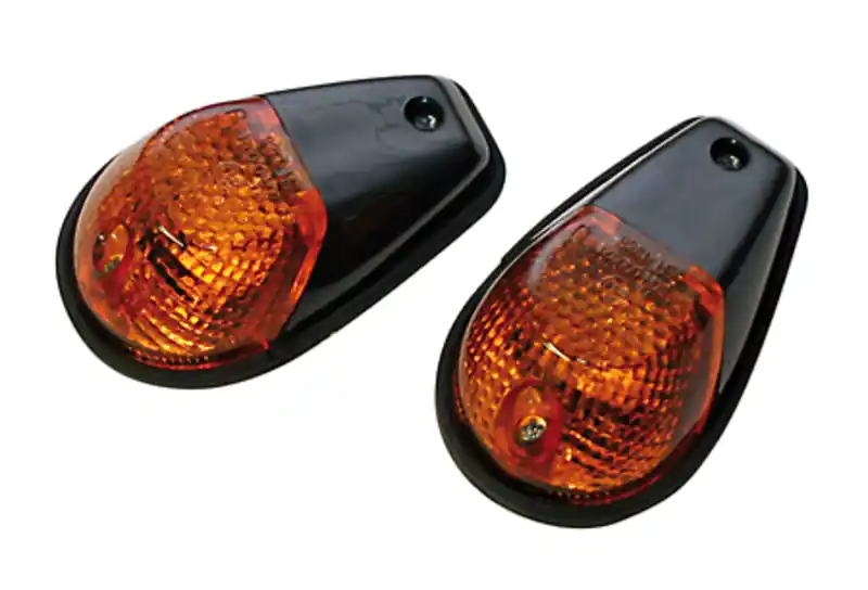 HIGHSIDER Clignotants de carénage Smart Ampoules Boîtier des clignotants noir / Lentille gris fumée (paire), Avant Quantité Limitée