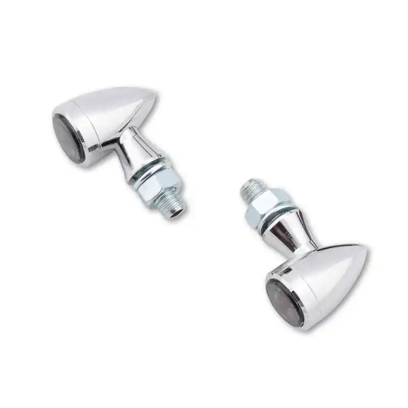 HIGHSIDER smart Sixteen Bullet LED Feu arrière, feu stop, clignotant chromé/teinté 3en1, homologué E (paire) Meilleur Choix