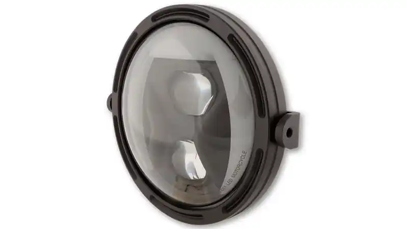 HIGHSIDER pro Phare 7 pouces Frame-R1 type 8 LED noir fumée réflecteur, fixation latérale Vente Directe
