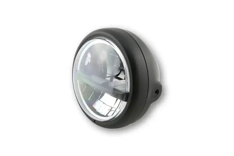 HIGHSIDER pro 5 3/4 pouces Phare Pecos type 5 LED noir, diffuseur noir, commandes latérales Meilleur Prix
