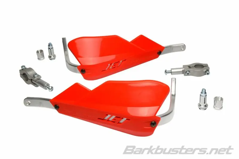 Barkbusters Jet Protège-mains Fixation en deux points droite Ø22mm Rouge Pas Cher