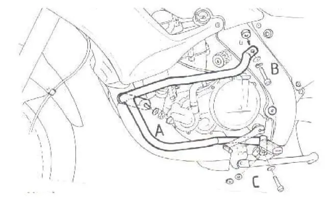 Arceau de protection moteur noir pour Aprilia Pegaso 650/Garda (97-04) Hepco & Becker Offre Spéciale