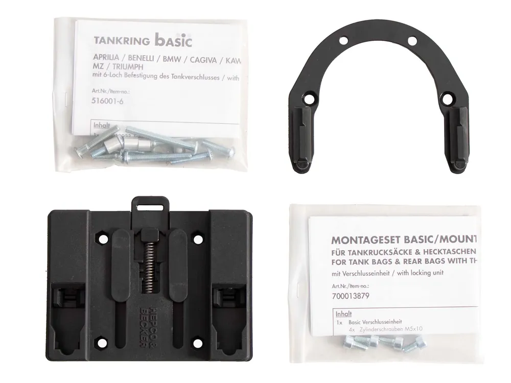 Anneau de réservoir Basic avec unité de fermeture de la sacoche de réservoir pour Aprilia SL 750 Shiver (07-09) Jusqu&rsquo;à Épuisement Des Stocks