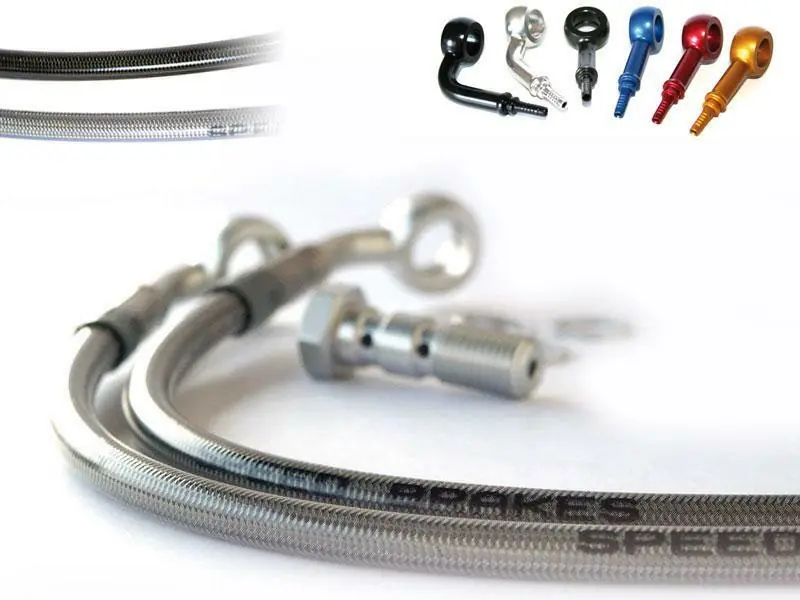 Achat Immédiat Speed Brakes vordere Stahlflex-Bremsleitung rostfrei/alu banjo SUZUKI GSF 1200 BANDIT ABS