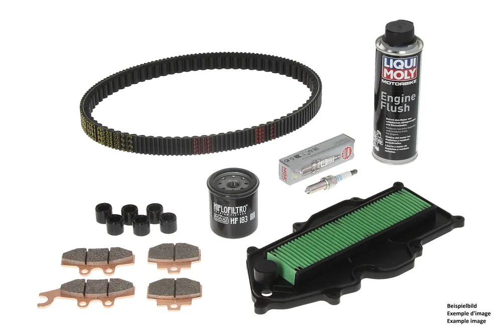 Solde Inspektionskit Premium mit Bremsbelägen + Additiv Yamaha TMax 530 2017-2019 – NF ProKit
