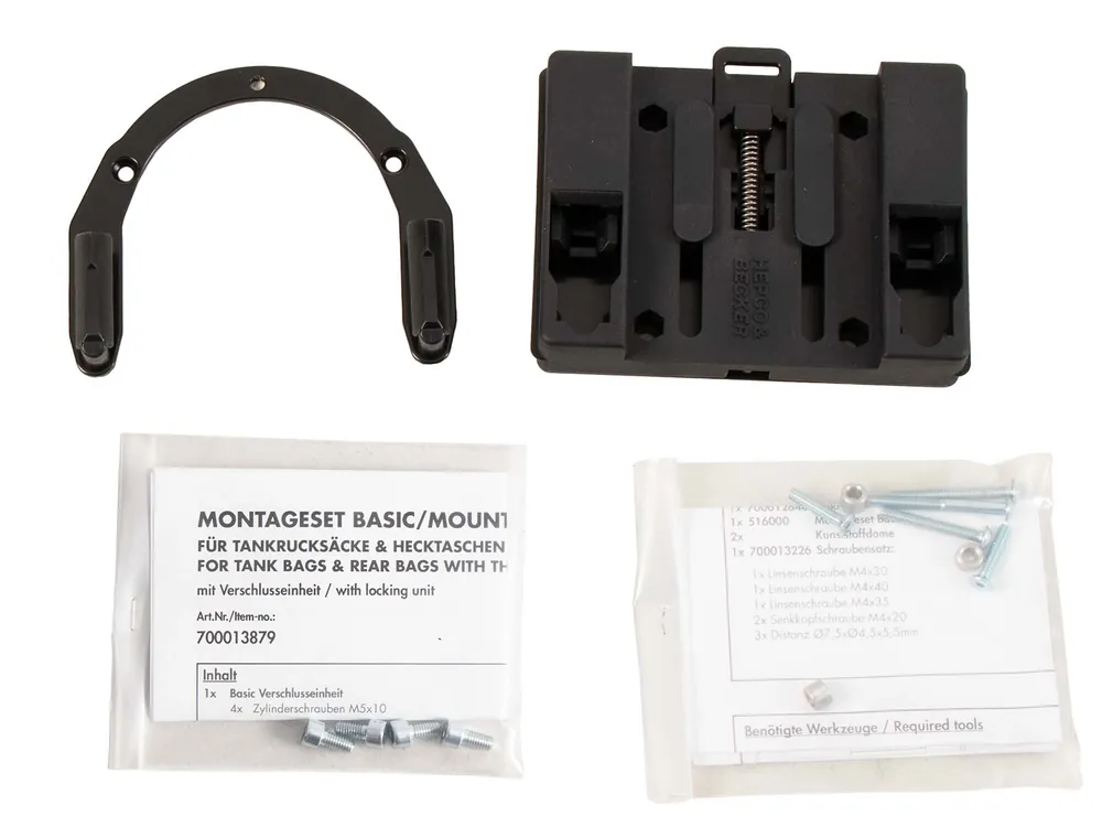 Anneau de réservoir Basic avec unité de fermeture de la sacoche de réservoir pour Honda CBR 650 F (14-18) Hepco & Becker Dernier Modèle