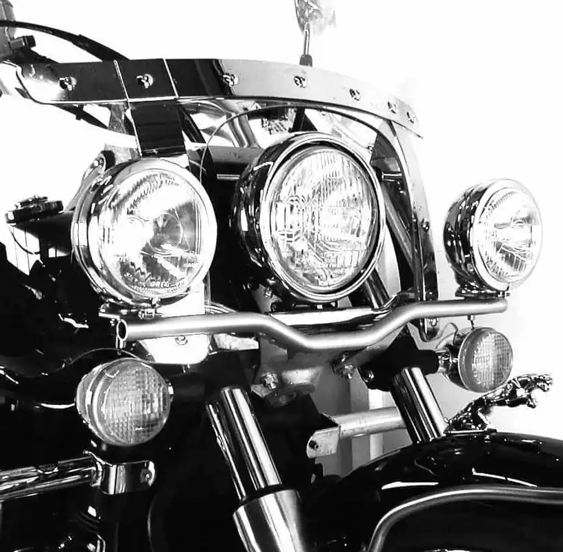 Acheter En Ligne Kit de phares supplémentaires Twinlight (feux de route) chrome pour VT 750 DC Shadow Spirit avec pare-brise (07-13)