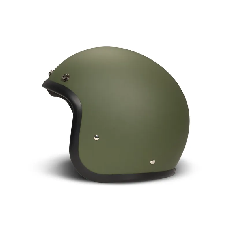 Nouvel Arrivage Casque intégral DMD Retro, vert mat, Matt Green, fibre de verre, ECE 22.06 XS