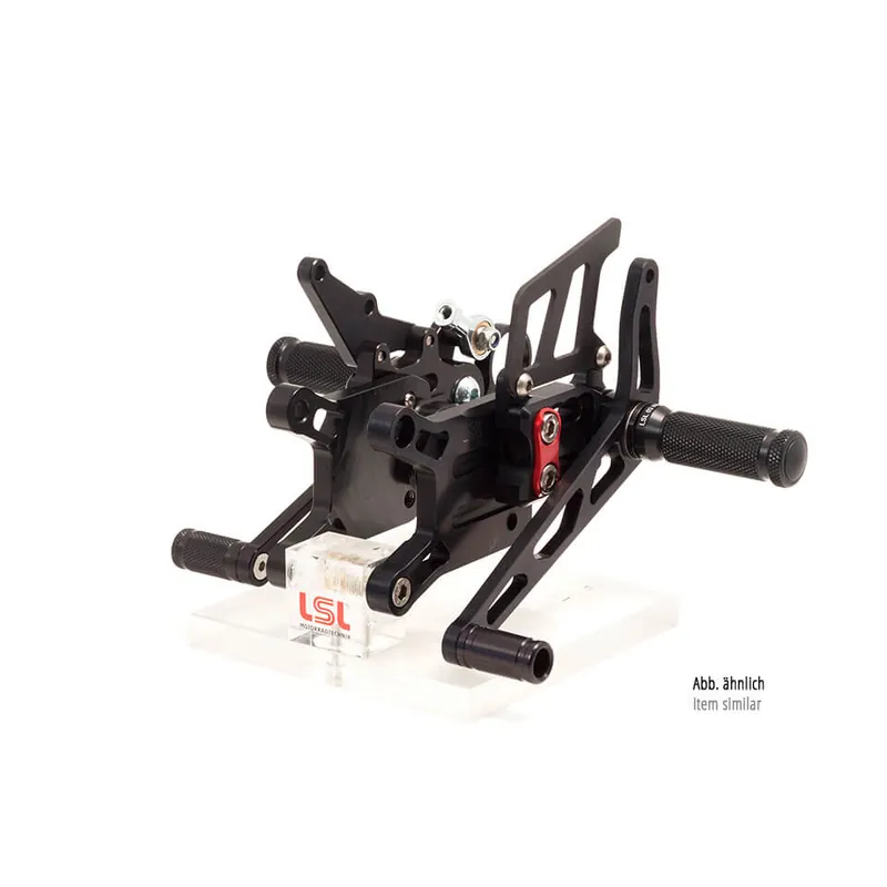 LSL 2Slide Rastenanlage für Kawasaki ZX-10R, 2011- , ohne ABS, schwarz-rot Expédition Rapide