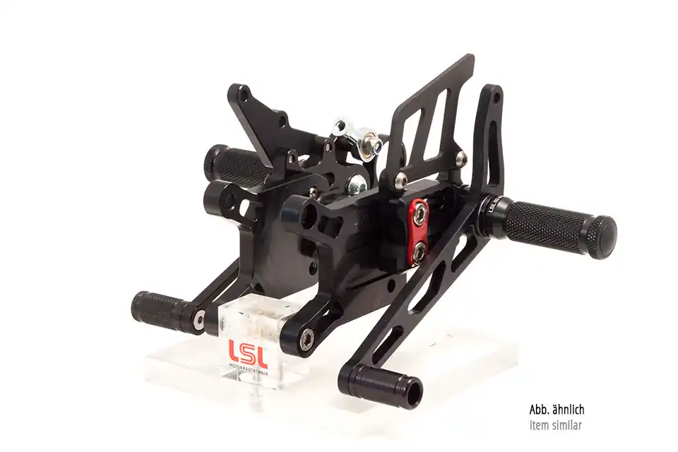 LSL 2Slide-Rastenanlage für Kawasaki ZX-6R, 1998-2002, ZX-9R, 1998-, schwarz-rot Promotion