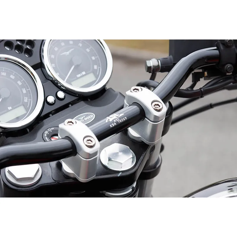 Prix Cassé LSL Klemmbock-Kit 28,6 mm, für Moto Guzzi V7, silber