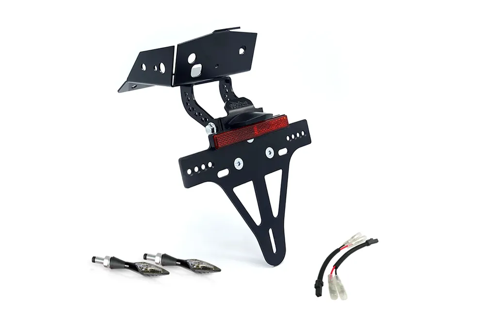 Promotion Saisonnière alpha Technik Kennzeichenhalter-Blinker-Kit X-LED für KTM 690 SMC R ab Modelljahr 2019 (Hinten)