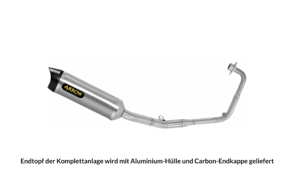 Expédition Rapide ARROW THUNDER Aluminium Auspuffanlage für Honda CB125R ab Modelljahr 2021-
