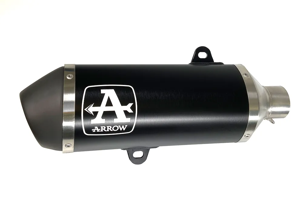 ARROW Auspuff DARK URBAN für Yamaha N-Max 155 2017-, Aluminium schwarz (Nur mit ARROW Krümmer) Populaire