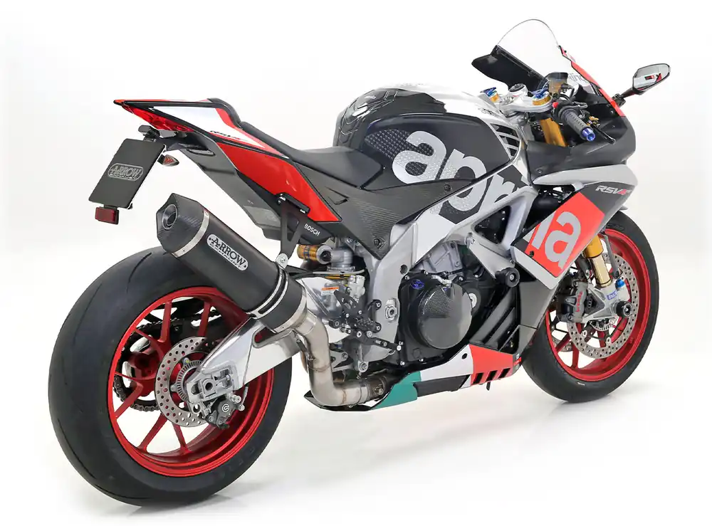 ARROW Auspuff RACE TECH für Aprilia RSV4 / V4R / RSV4RF / Tuono V4 aus Aluminium, schwarz Prix Promo