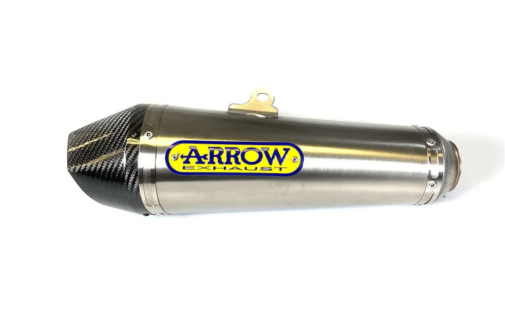 Produit De Marque ARROW Auspuff X-KONE für Yamaha MT09 / Tracer 900 2013-, Aluminium schwarz mit Edelstahl Endkappe (N