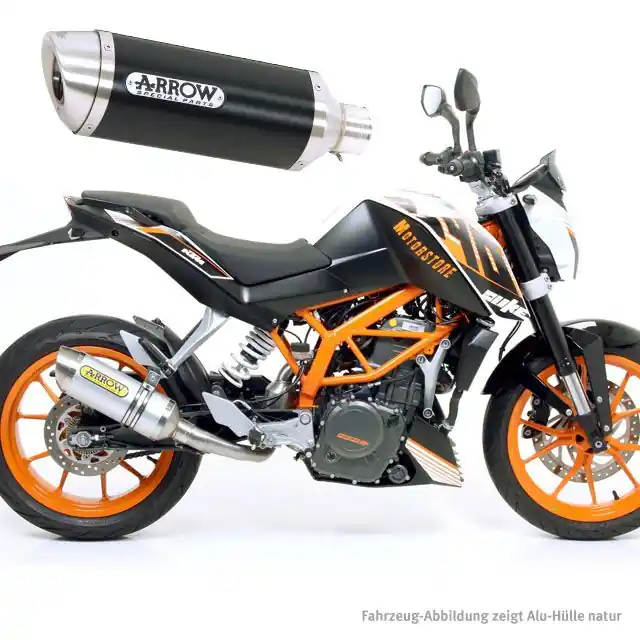ARROW Auspuff Aluminium DARK THUNDER für KTM 125RC / 390RC / 390 Duke 2013-2016 Commande En Gros
