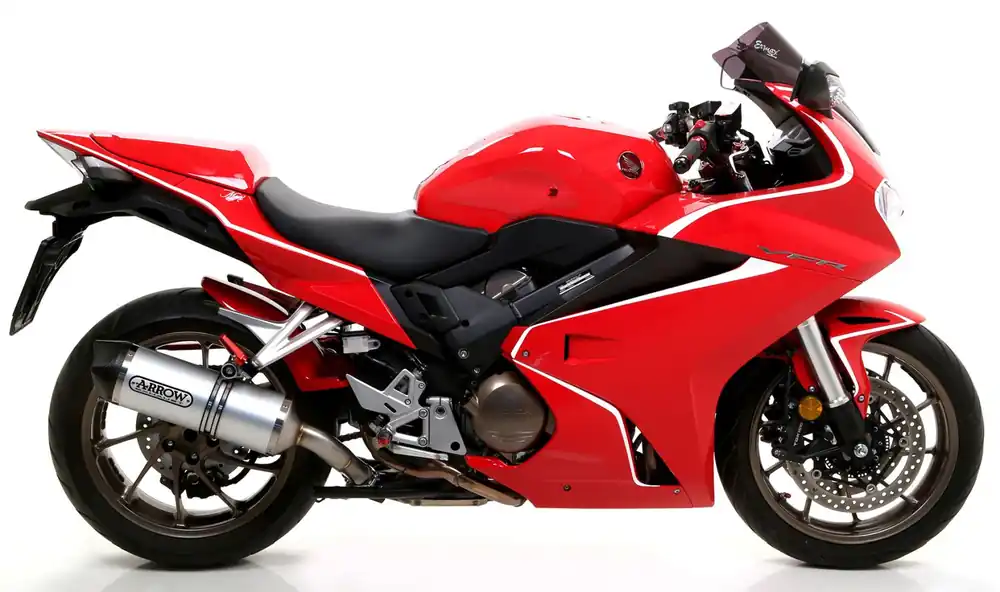 ARROW Auspuff RACE TECH für Honda VFR800F 2017- Aluminium silber mit Carbonkappe Livraison Express