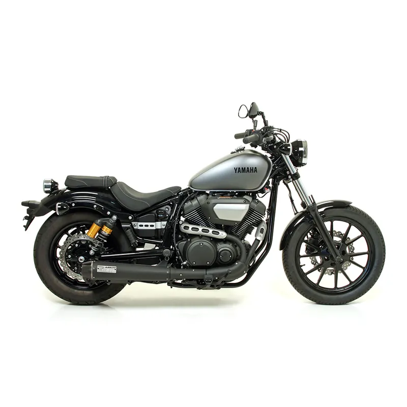Nouvelle Collection ARROW Auspuff REBEL DARK für Yamaha XV950R 2014-2016, Edelstahl schwarz