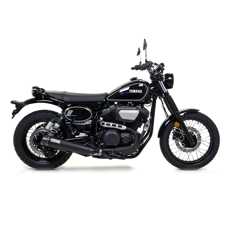 ARROW Auspuff REBEL DARK für Yamaha SCR950 2017-, Edelstahl schwarz (Nur mit ARROW Krümmer) Jusqu&rsquo;à Épuisement Des Stocks