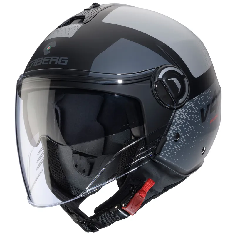 Caberg casque Riviera V4 X Alpha noir mat/gris anthracite XS Réduction